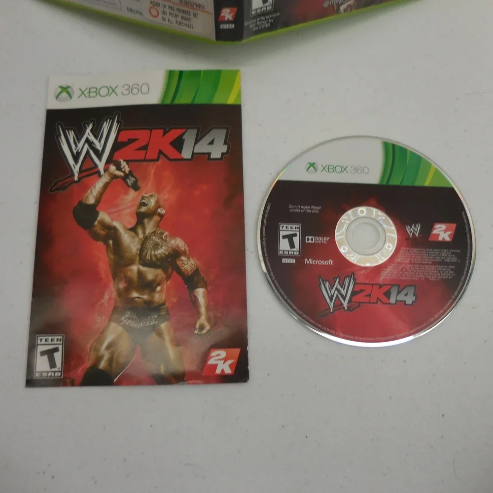 WWE 2K14 Xbox 360 Video Game with Manual 2K Sports Wrestling 2013
